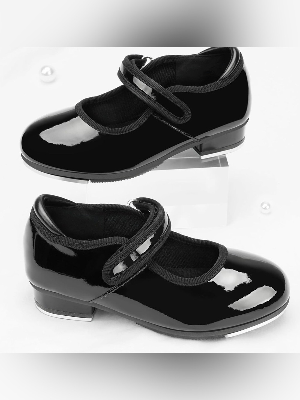 Stelle Tap Shoes for Toddler Girls PU Unisex Tap Dance Shoes